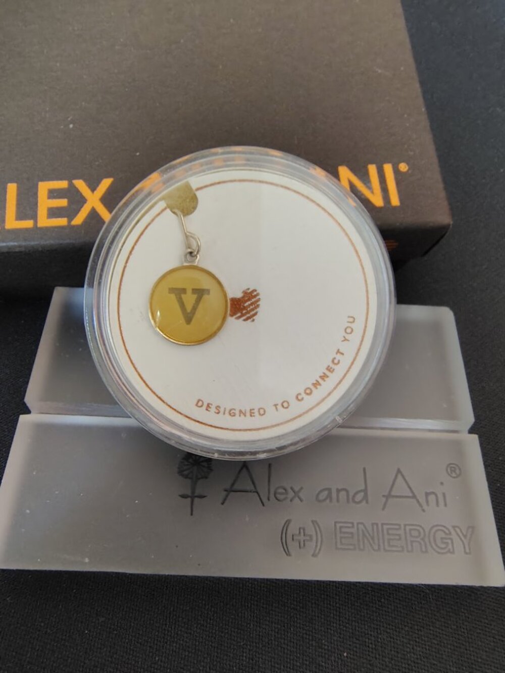 Alex and Ani 925 Sterling Silver Initial V Charm 895
